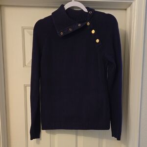 Ralph Lauren Deep Purple Snap Neck Sweater